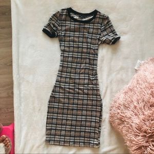 Plaid fitted Dress